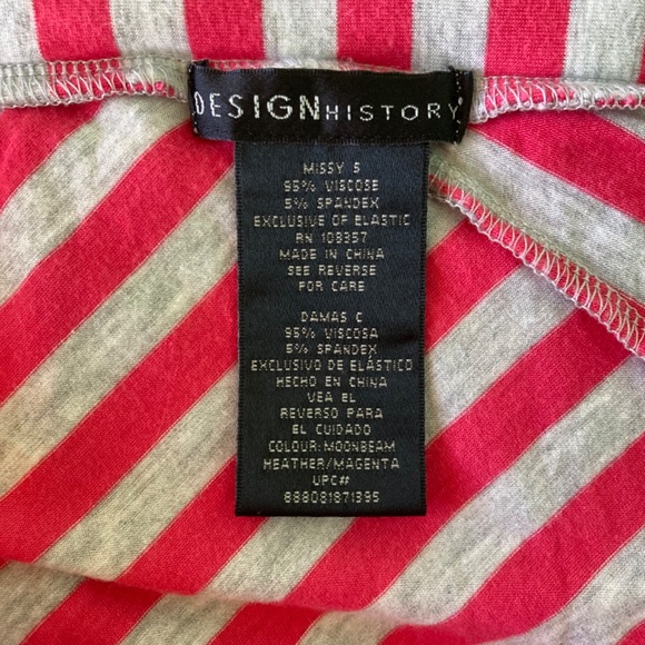 Women’s size small Design History coral and grey striped maxi skirt, long skirt - Picture 3 of 4